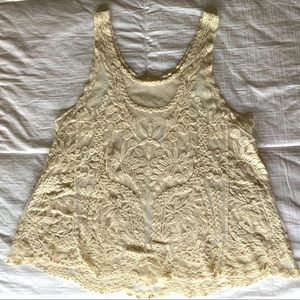 Embroidered Sheer Tank